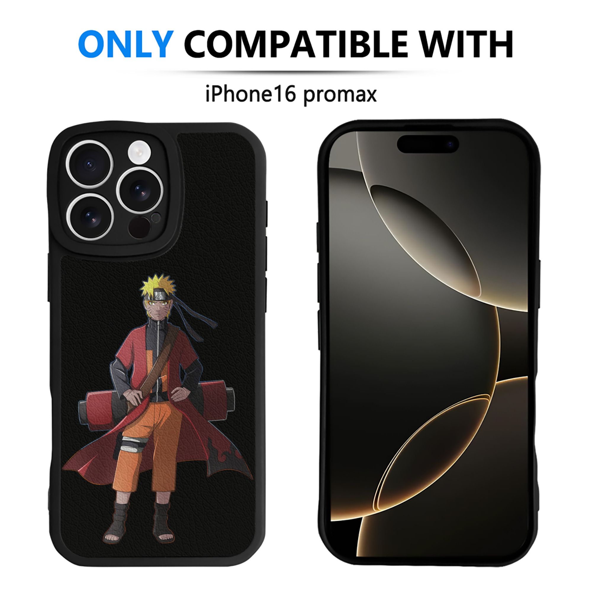 （画像用） NARUTO -ナルト- うずまき ナルト Uzumaki Naruto 【iPhone 16シリーズ対応】シリコンスマホケース（レザー調） 材質：シリコン